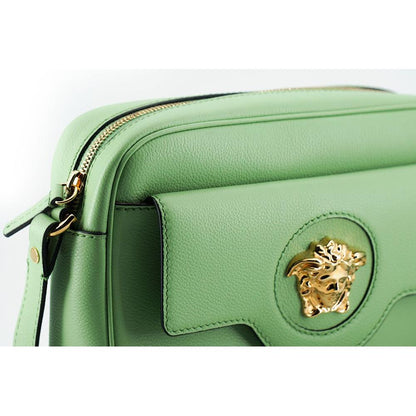 Versace Mint Green Calf Leather Camera Shoulder Bag Crossbody Bag