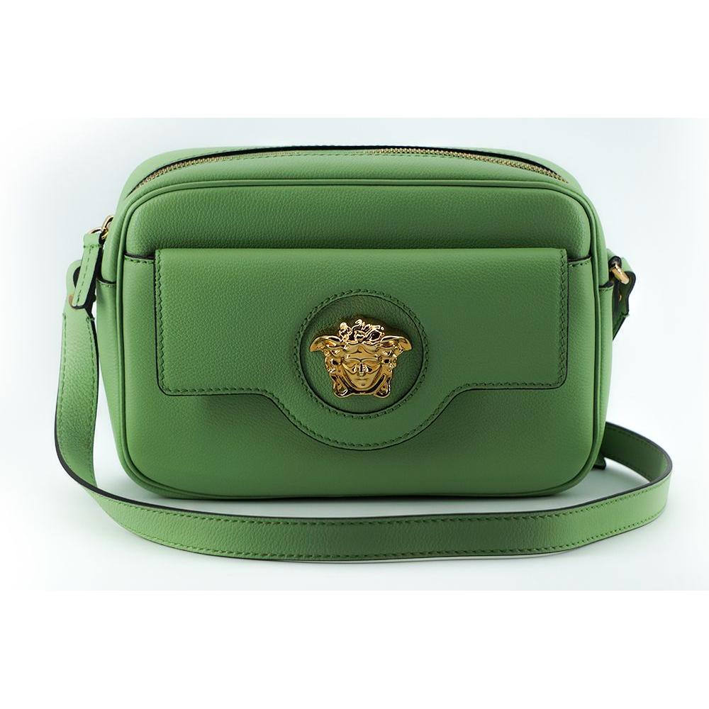 Versace Mint Green Calf Leather Camera Shoulder Bag