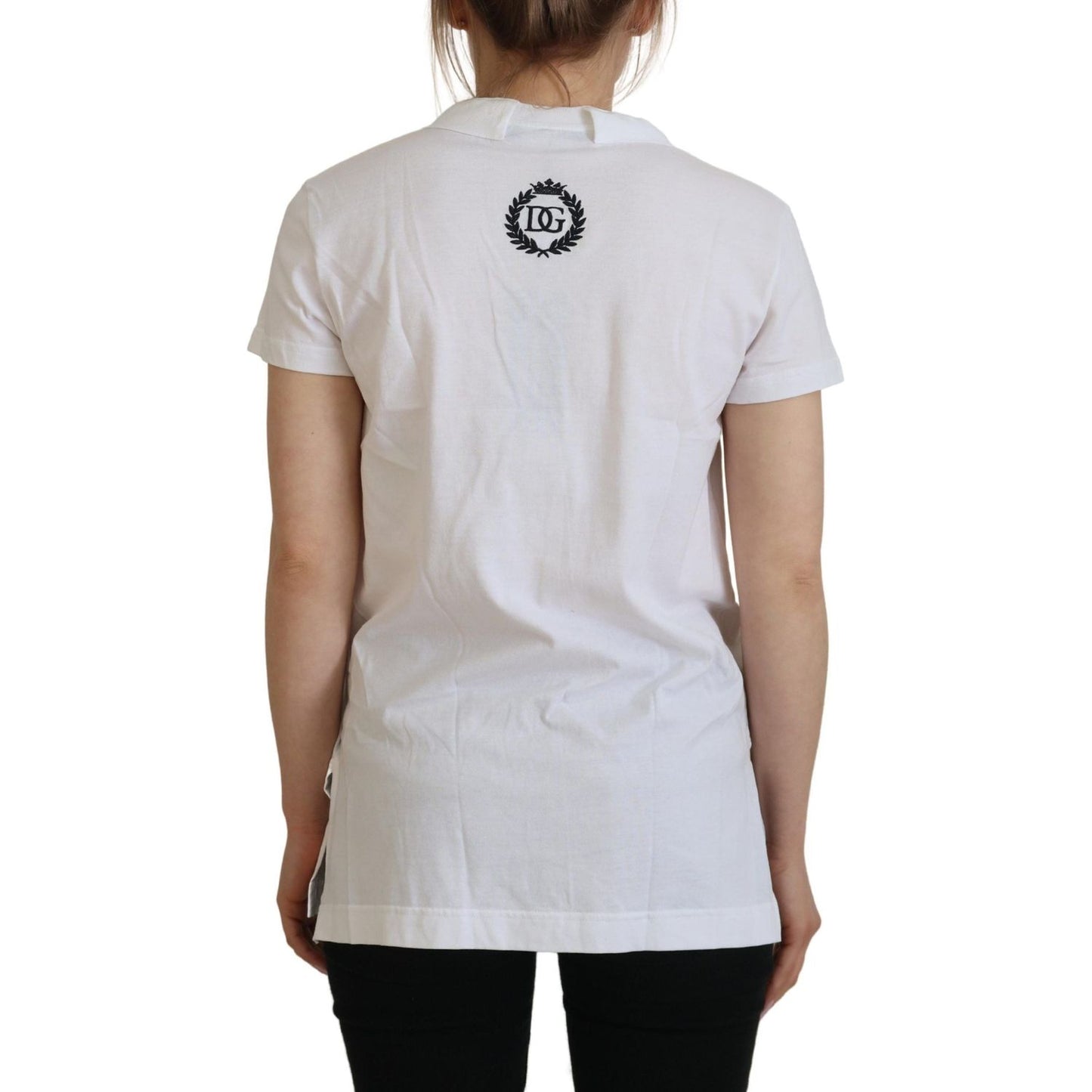 Elegant White Cotton Top Tee