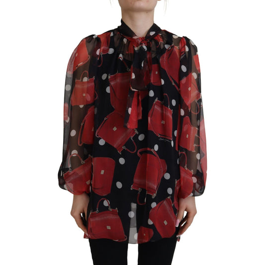 Sicilian Print Silk Blouse - Luxurious & Chic