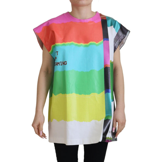 Multicolor Sleeveless Cotton Top