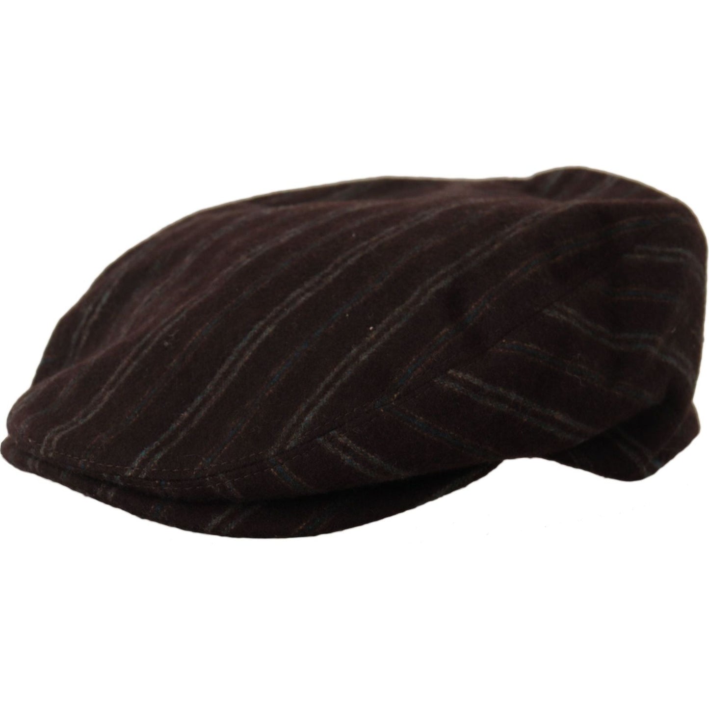 Elegant Striped Wool Blend Newsboy Cap