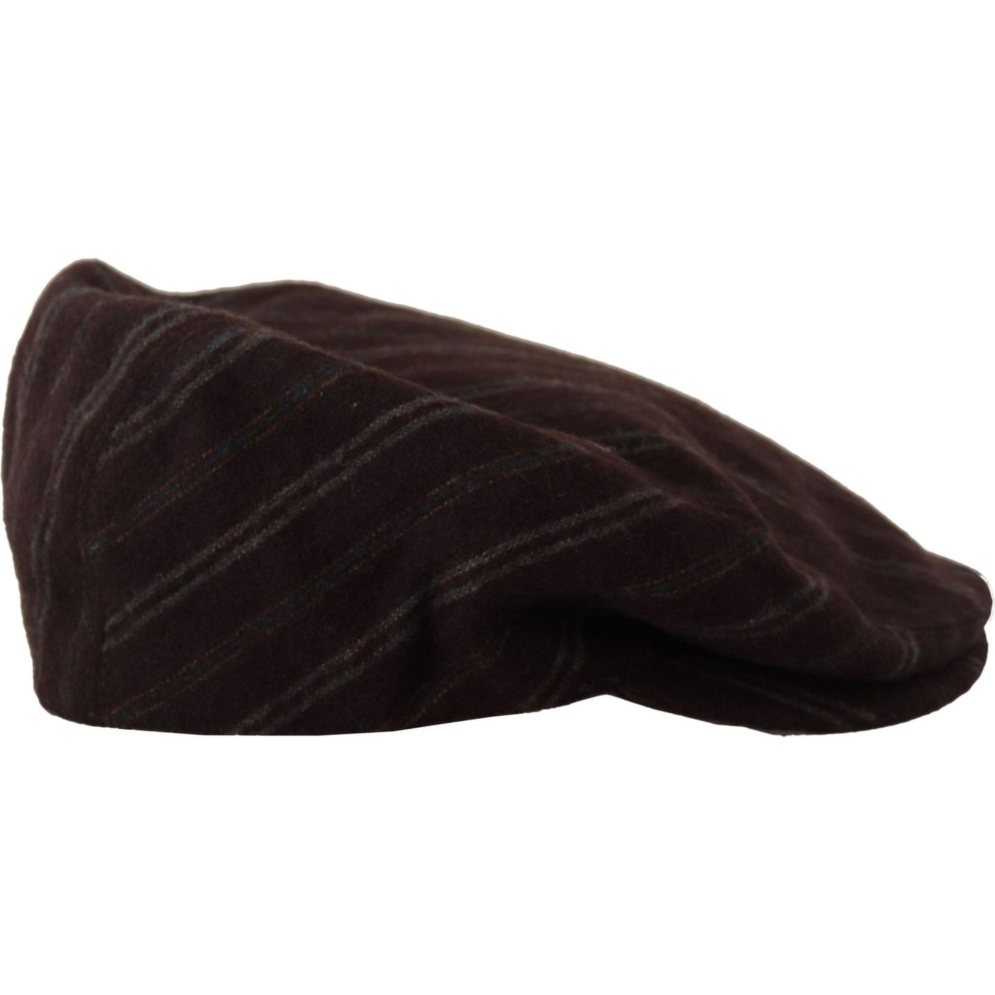 Elegant Striped Wool Blend Newsboy Cap