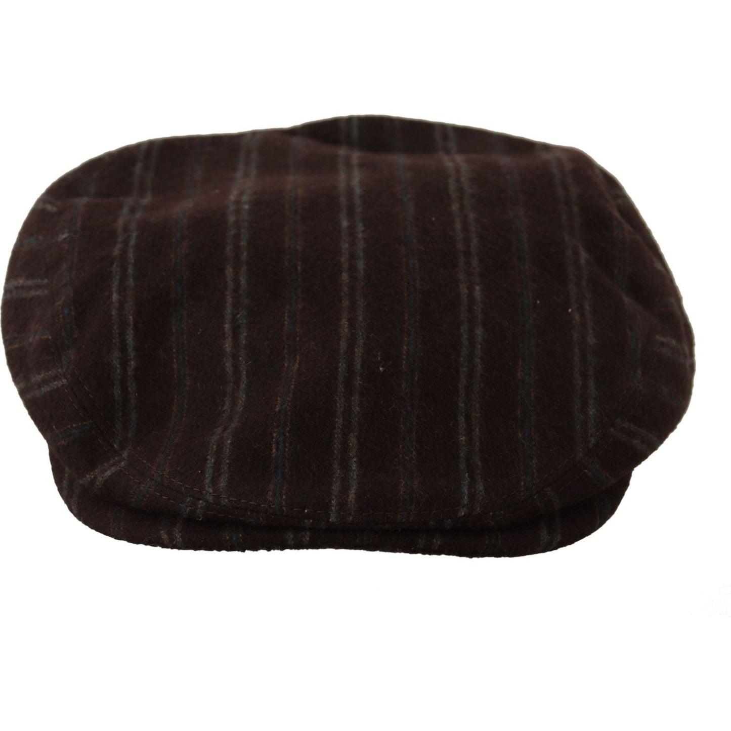 Elegant Striped Wool Blend Newsboy Cap