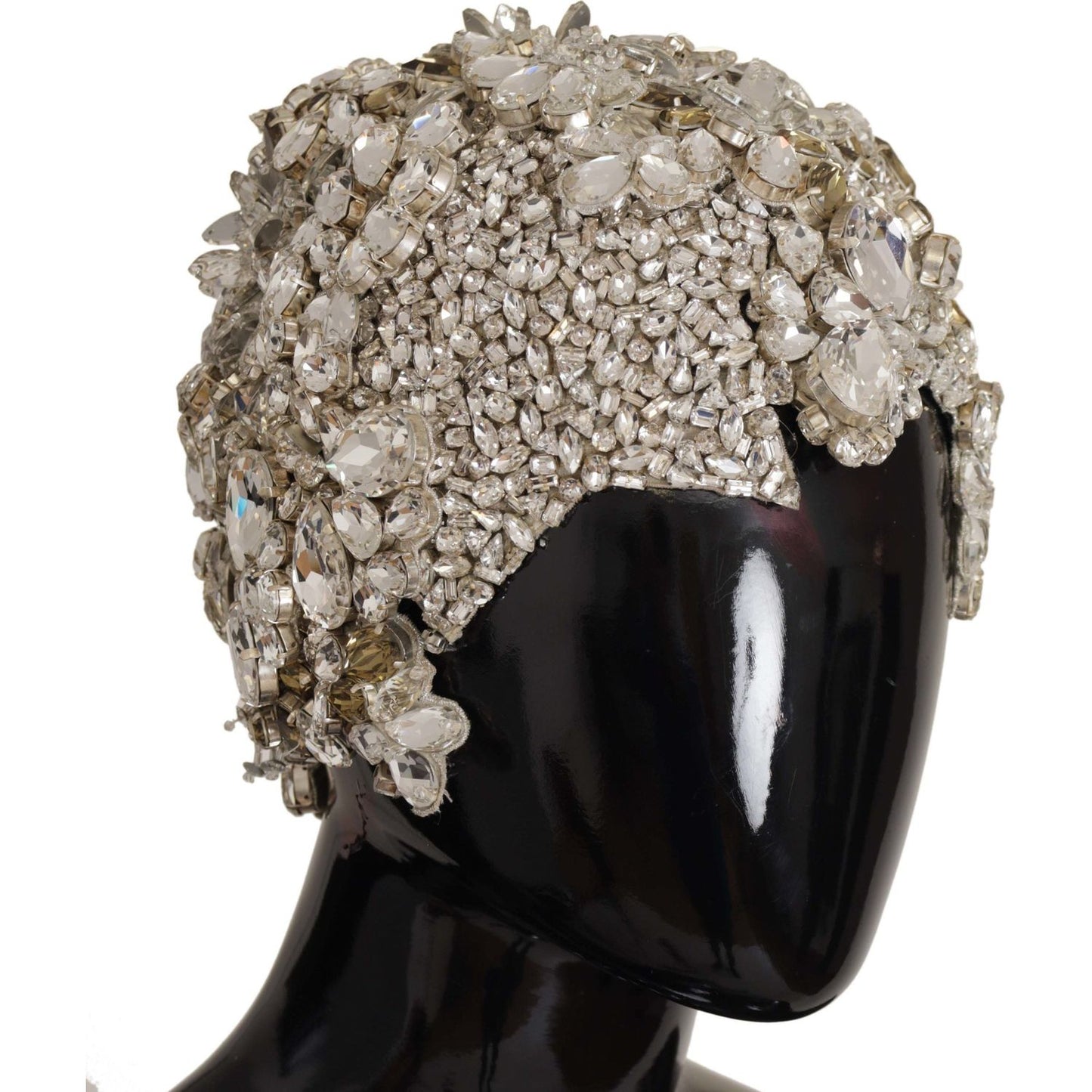 Elegant Crystal-Encrusted Cloche Hat