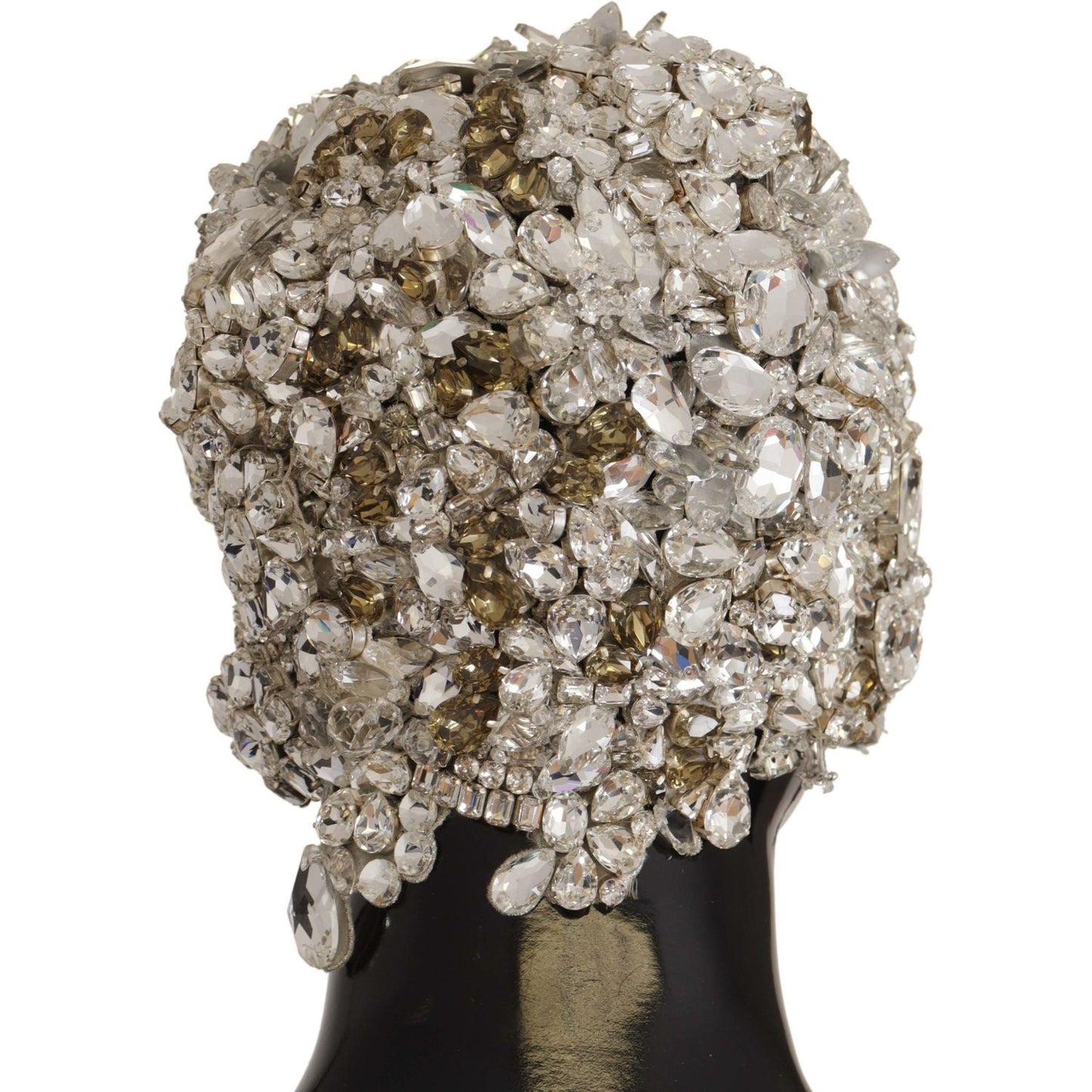 Elegant Crystal-Encrusted Cloche Hat