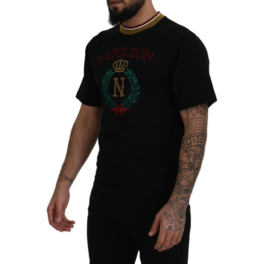 Iconic Black Cotton Crew Neck Tee