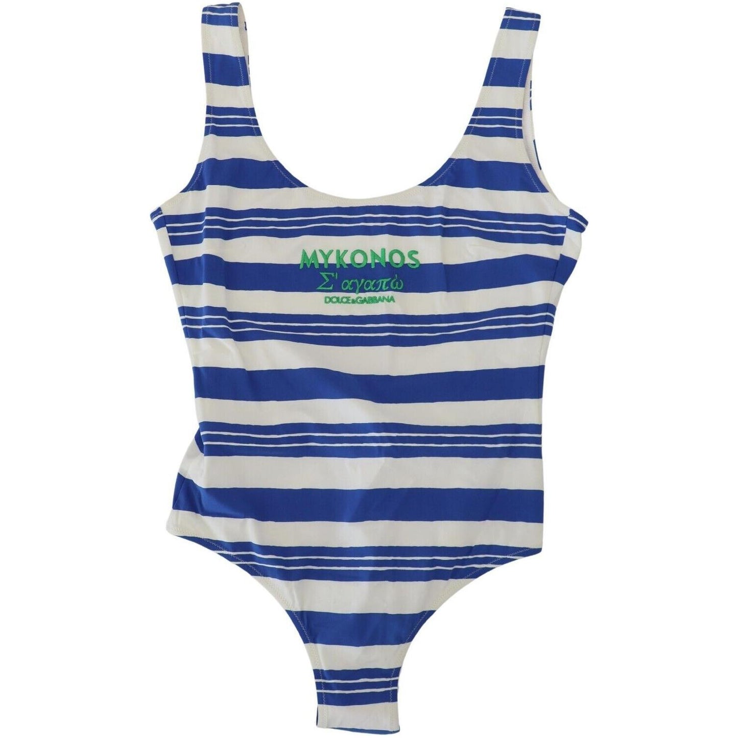 Riviera Chic Blue Striped One Piece Swimsuit