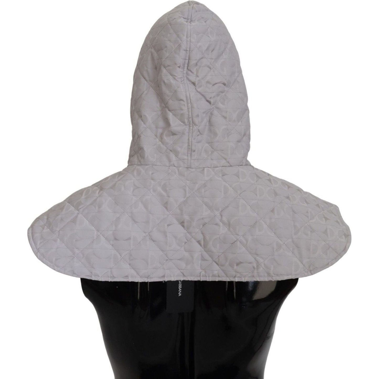 Dolce & Gabbana White Quilted Whole Head Wrap One Size Nylon Hat