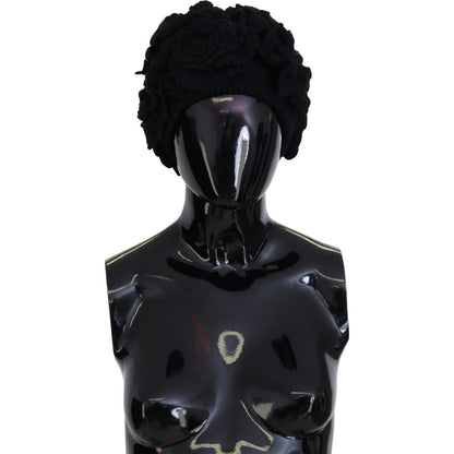 Dolce & Gabbana Black Wool Knit Winter Beanie Hat