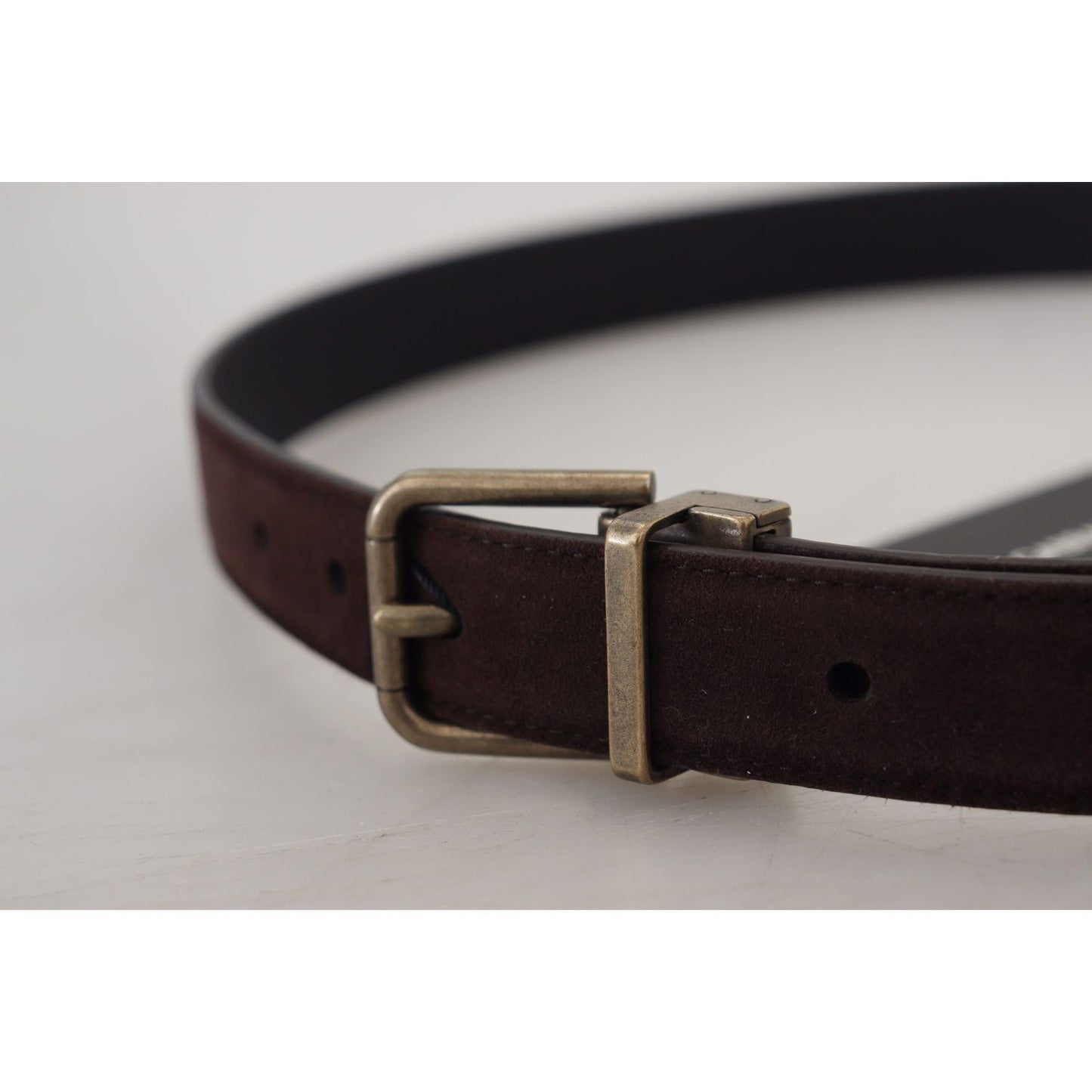 Elegant Italian Leather Belt with Metal Buckle