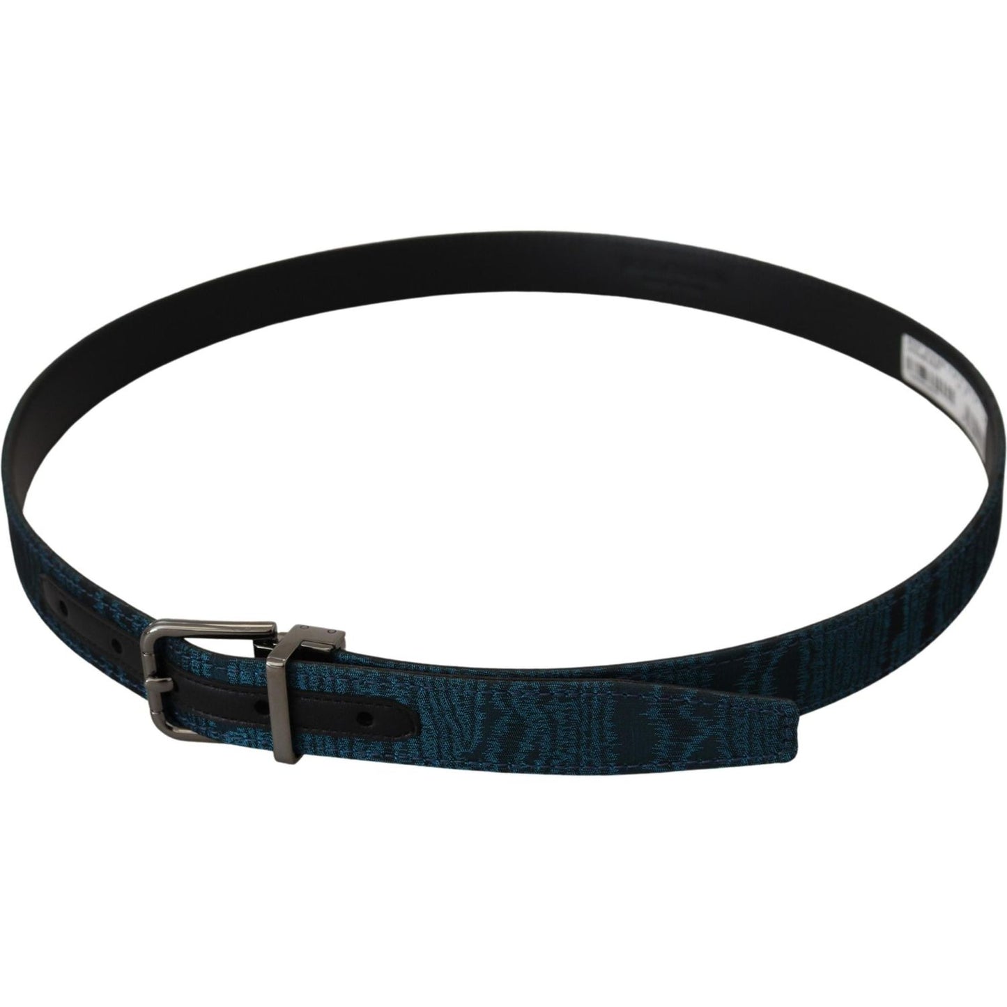 Elegant Blue Jacquard Designer Belt