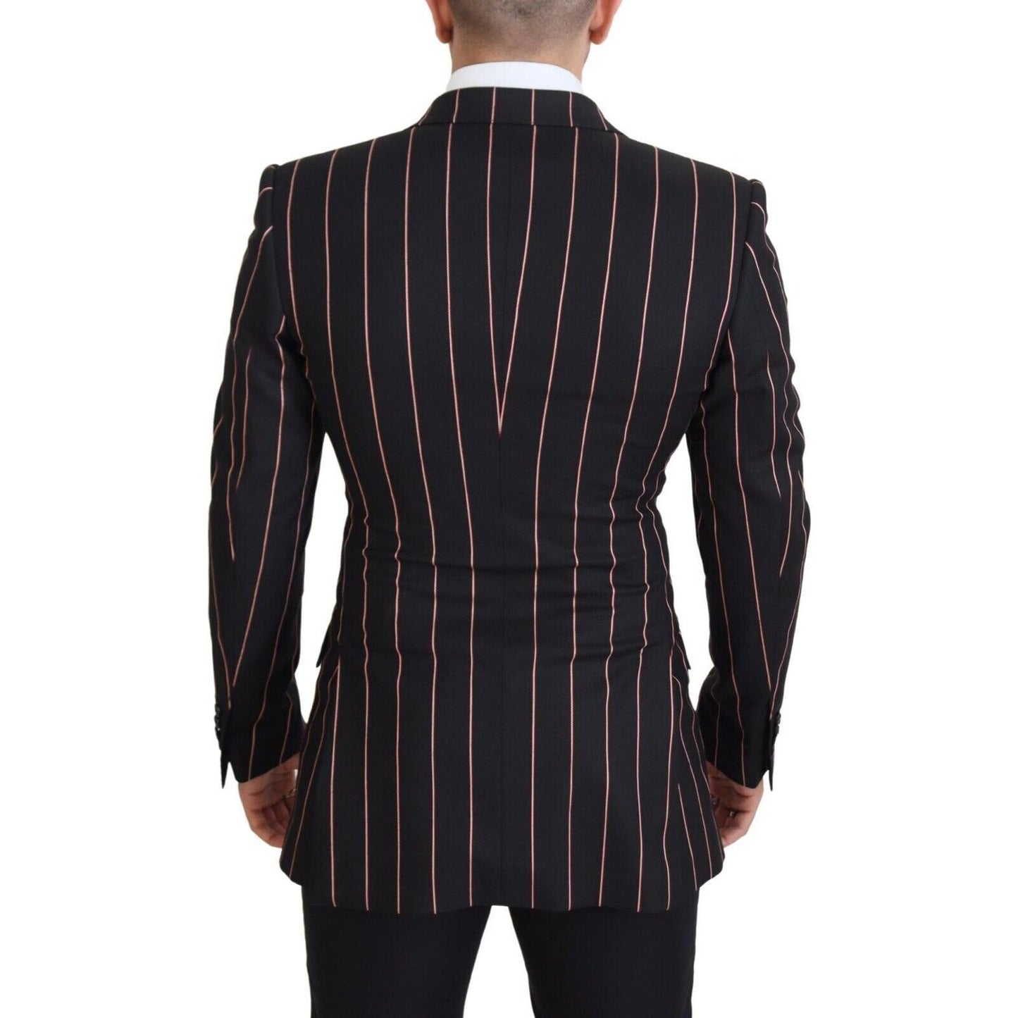 Elegant Slim Fit Double-Breasted Black Blazer