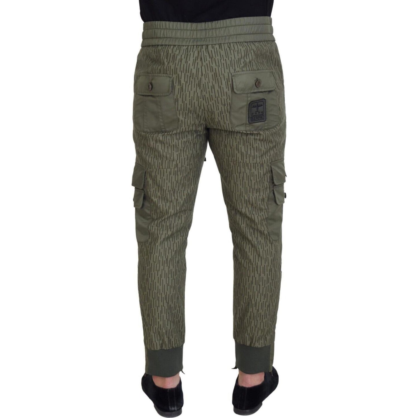 Elegant Green Cotton Blend Pants