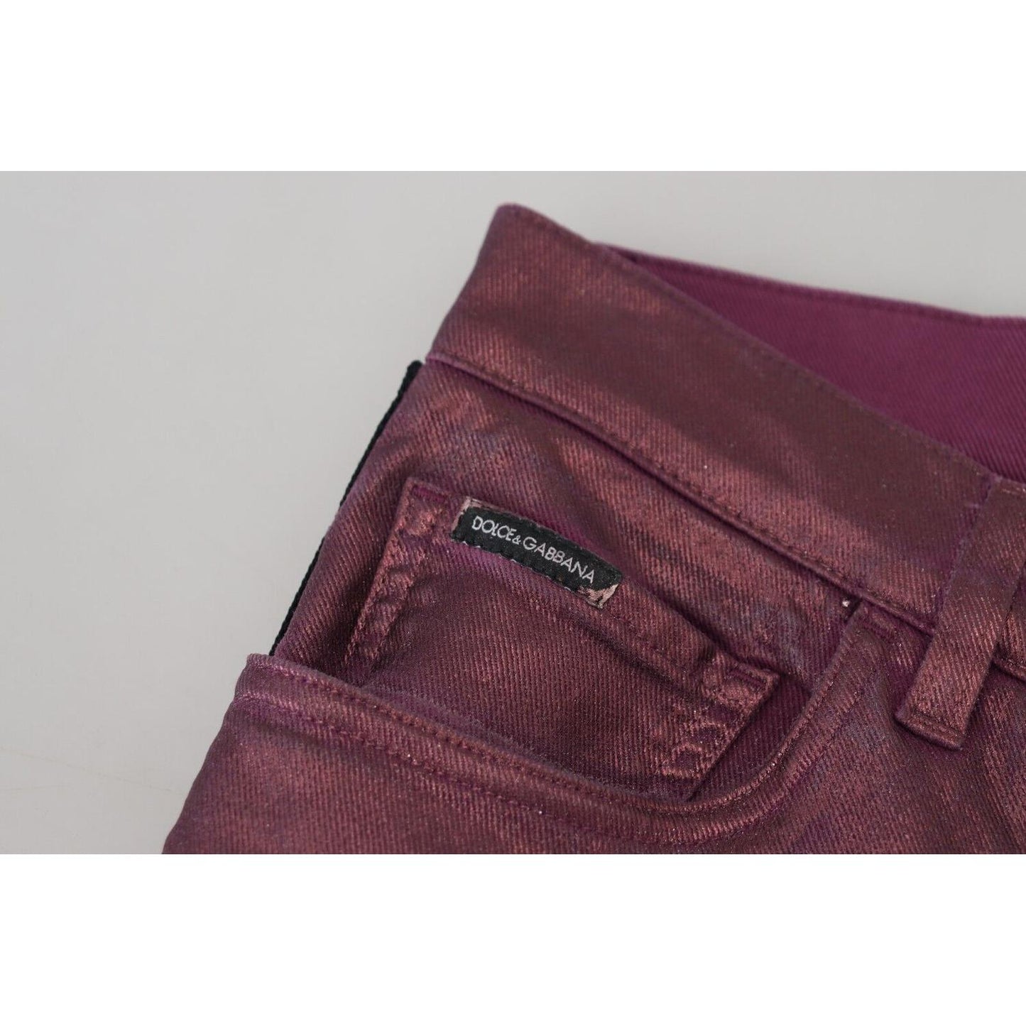 Elegant Magenta Cotton Trousers