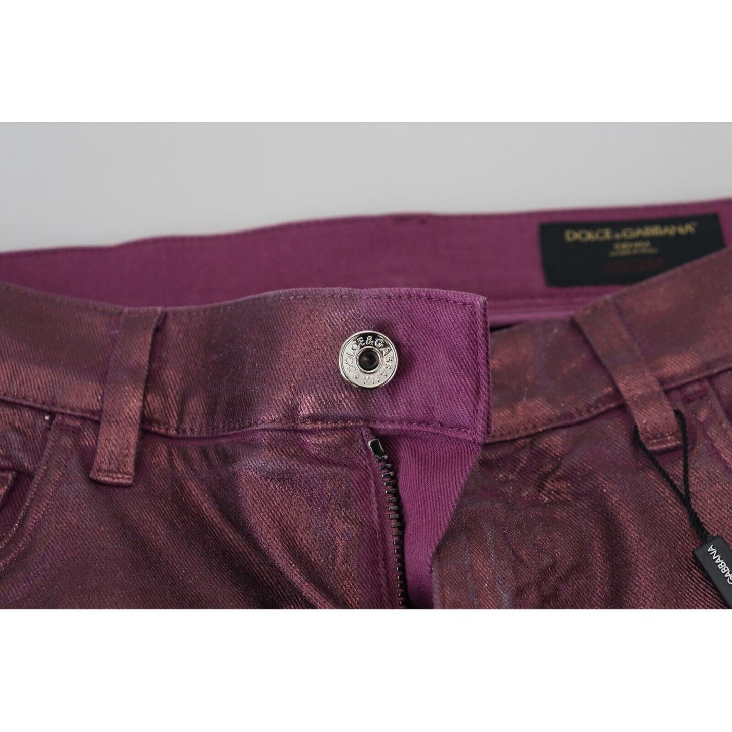 Elegant Magenta Cotton Trousers