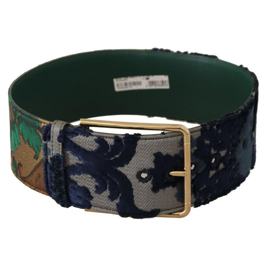 Dolce & Gabbana Elegant Leather Belt with Engraved Buckle Dolce & Gabbana