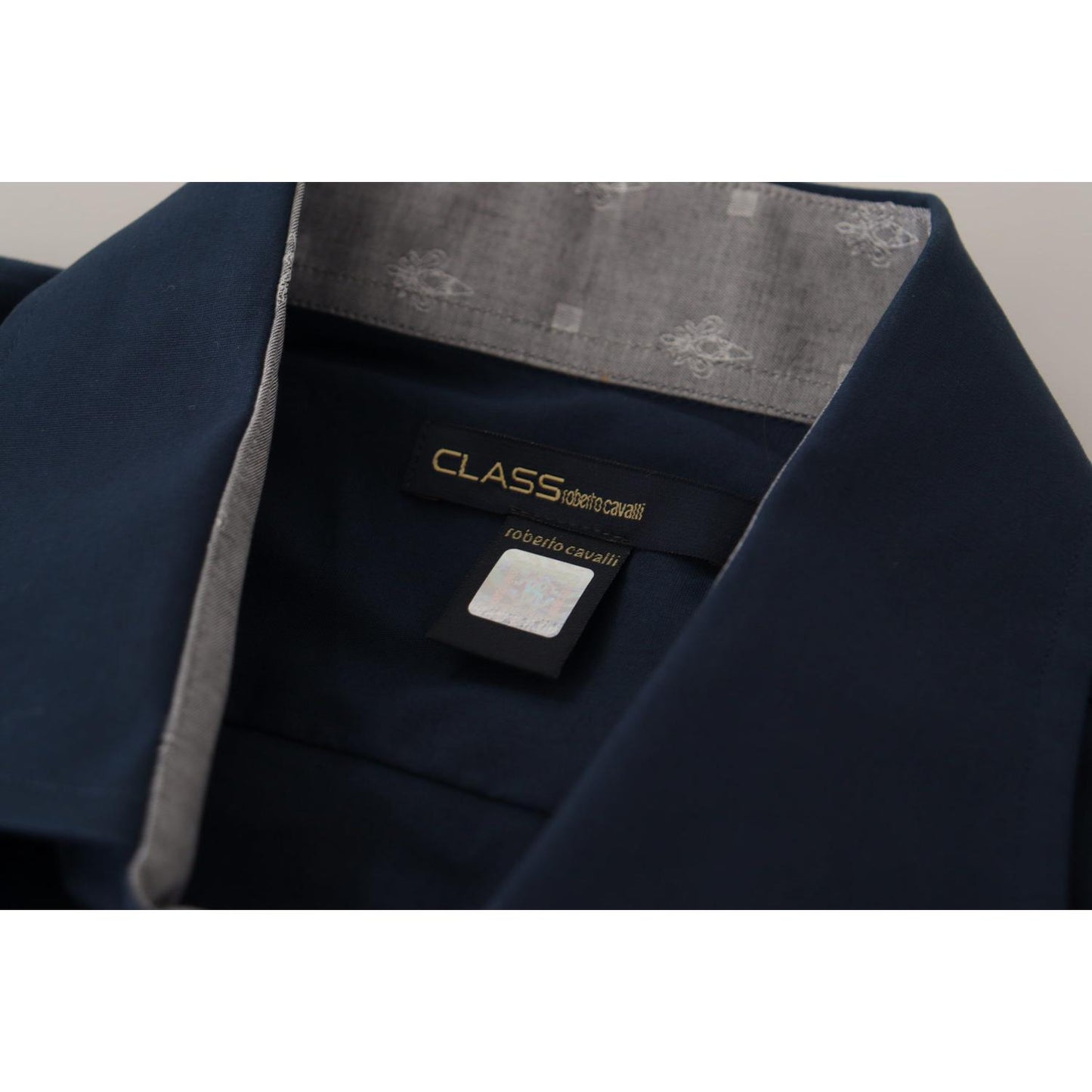 Navy Elegance Cotton Dress Shirt