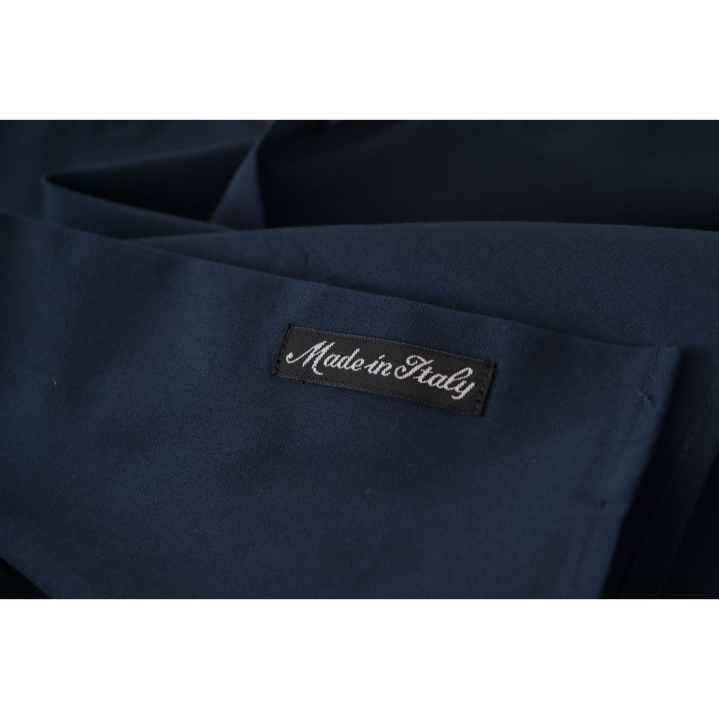 Navy Elegance Cotton Dress Shirt