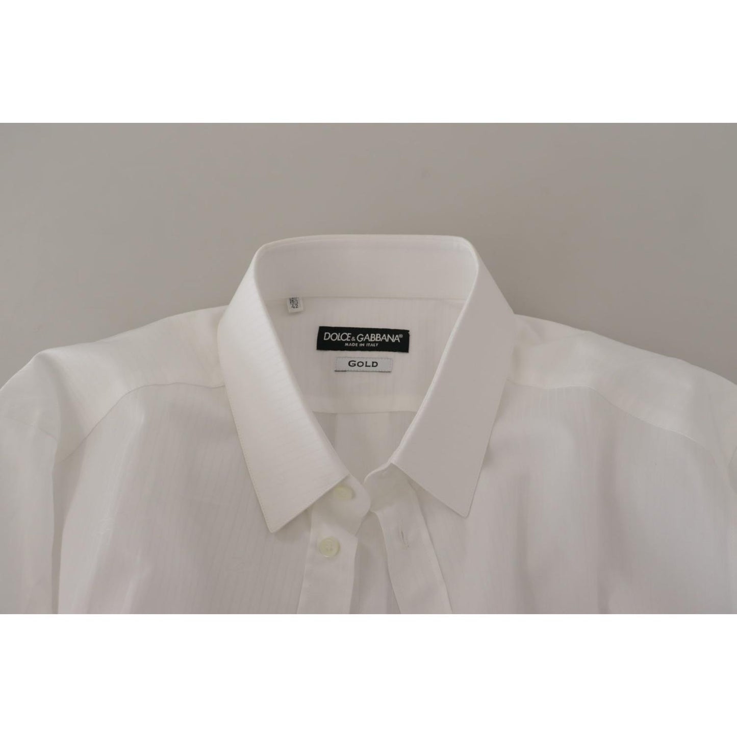 Elegant White Cotton Dress Shirt