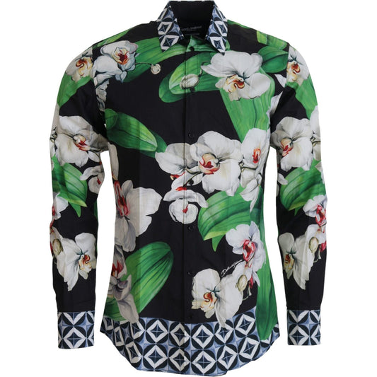 Floral Elegance Slim Fit Dress Shirt