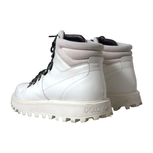 White Vulcano Trekking Ankle Boots Men Shoes