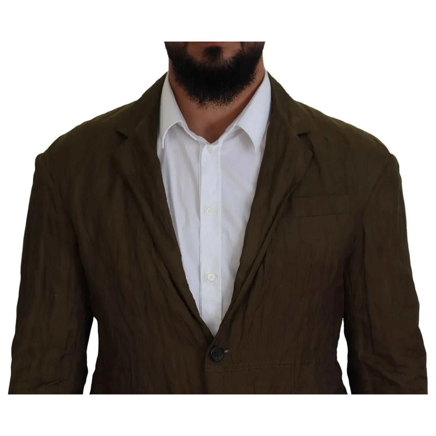 Dsquared² Green Single Breasted Men Coat Blazer Jacket green-single-breasted-men-coat-blazer-jacket