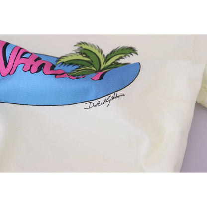 Dolce & Gabbana Yellow Havanity Round Neck Tee Cotton T-shirt