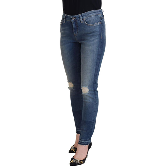 Elegant Tattered Denim Pants – Chic Casualwear Dolce & Gabbana