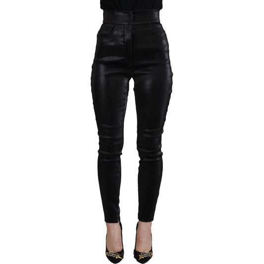 Elegant Black Denim Pants - Tailored Fit