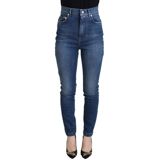 Elegant Blue Denim Pants - Tailored Fit Dolce & Gabbana