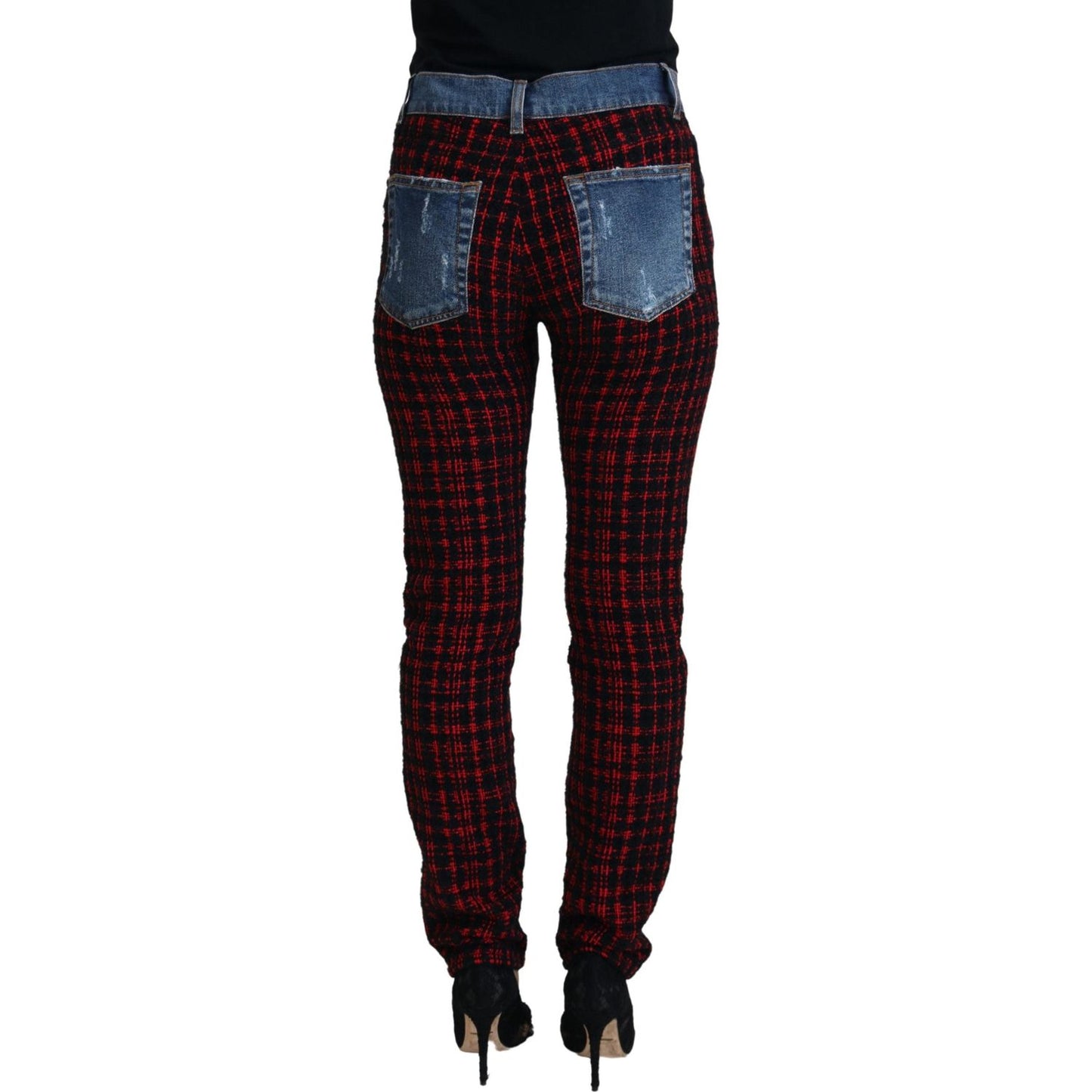 Elevated Elegance Checkered Back Denim Pants