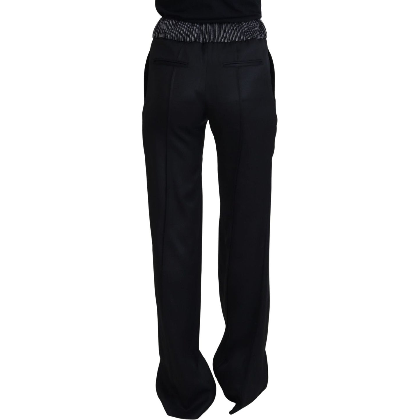 Elegant Black Cotton Pants