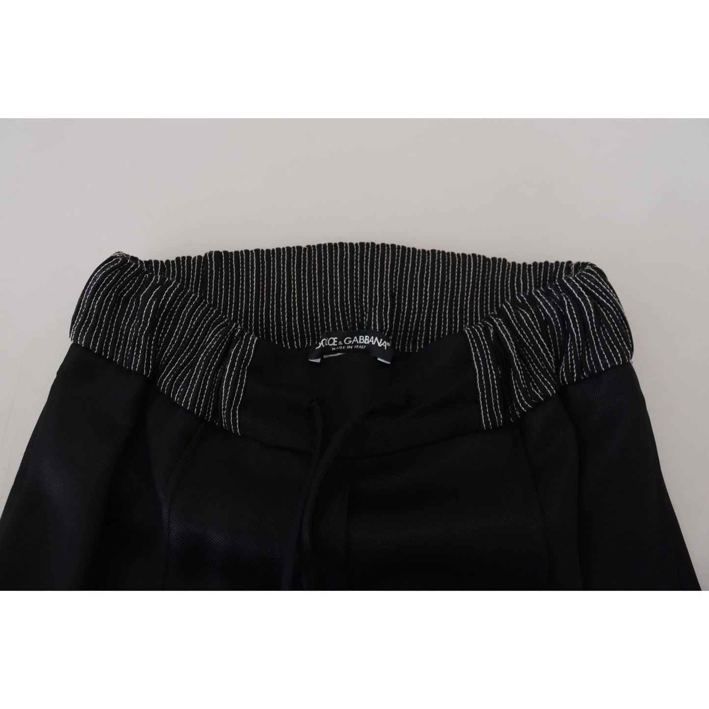 Elegant Black Cotton Pants