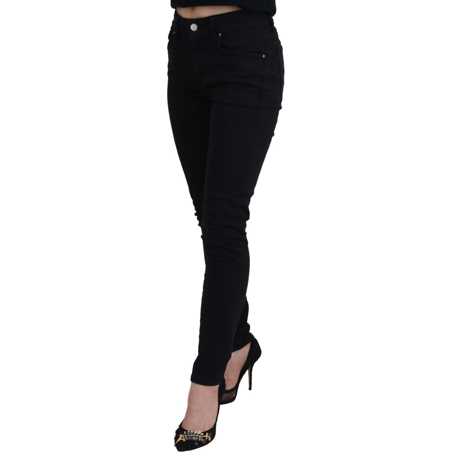 Chic Black Denim Pants – Timeless Elegance