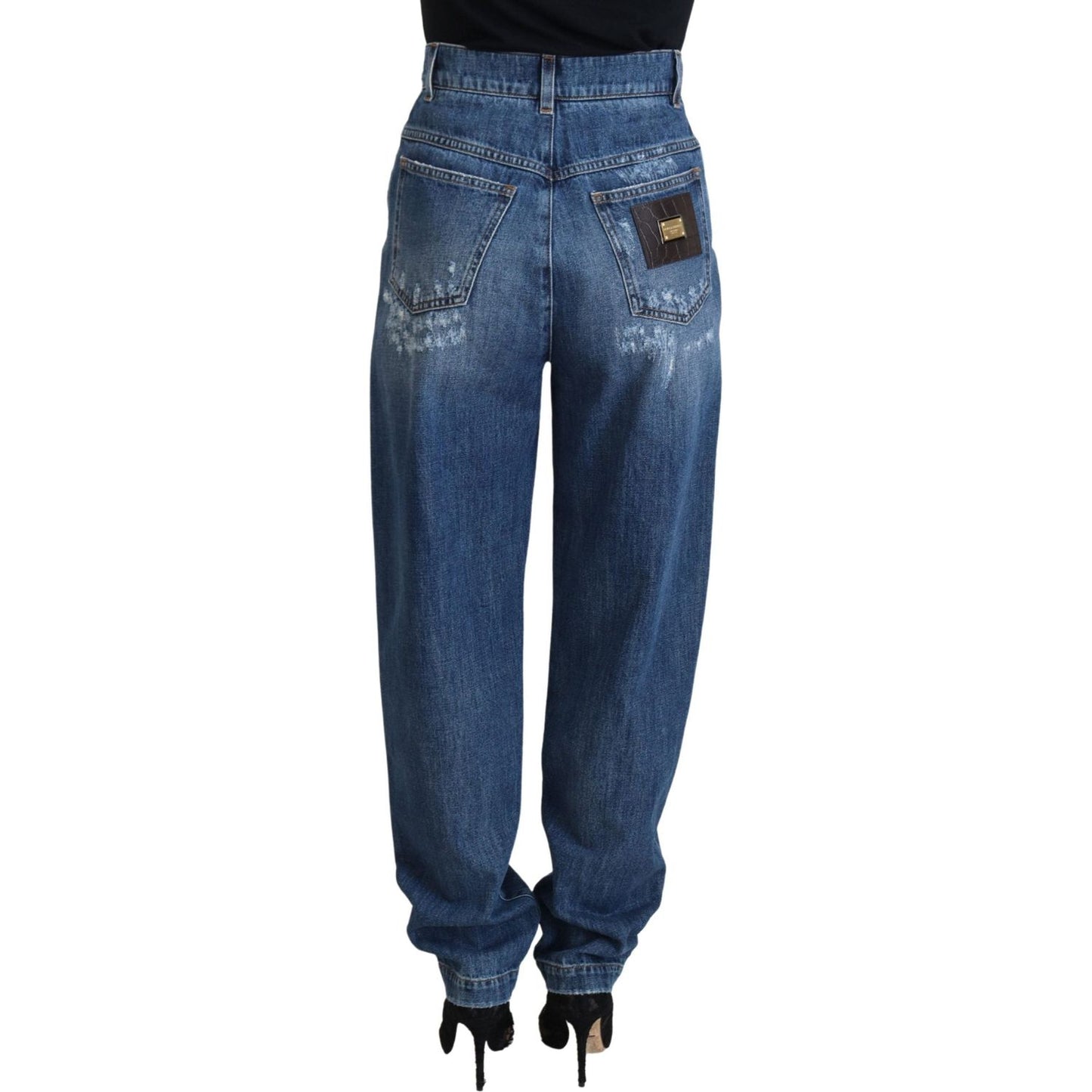 Elegant Tattered Denim Jeans