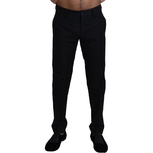 Elegant Black Cotton Trousers