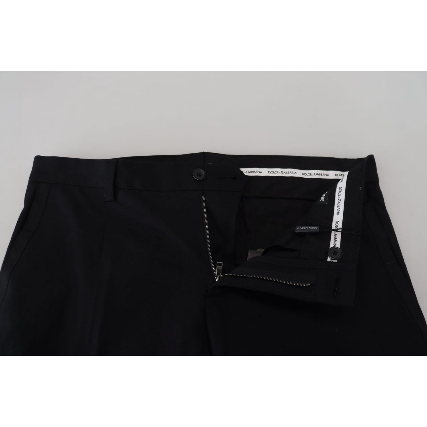 Elegant Black Cotton Trousers