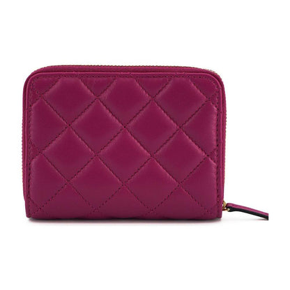Versace Purple Nappa Leather Bifold Zip Around Wallet WOMAN WALLETS