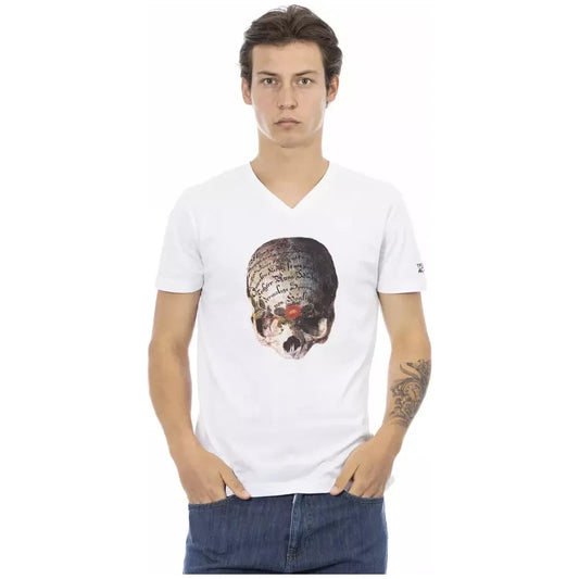 Trussardi Action White Cotton Men T-Shirt Trussardi Action