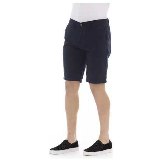 Elegant Bermuda Shorts in Solid Blue