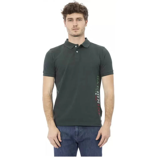 Baldinini Trend Green Cotton Men Polo Shirt