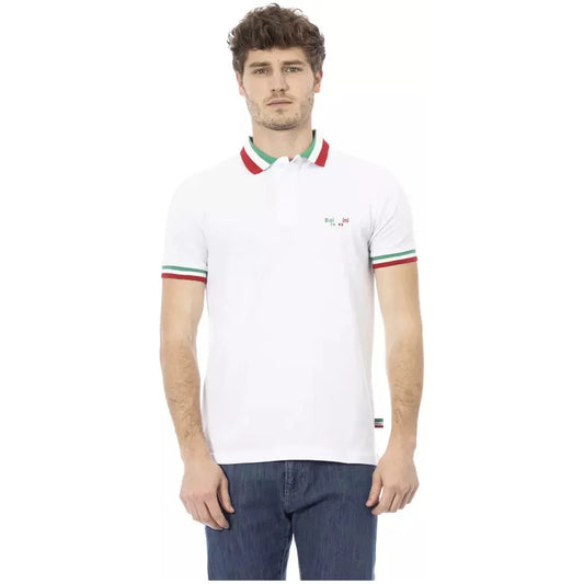 Chic Tricolor Collar Polo Shirt