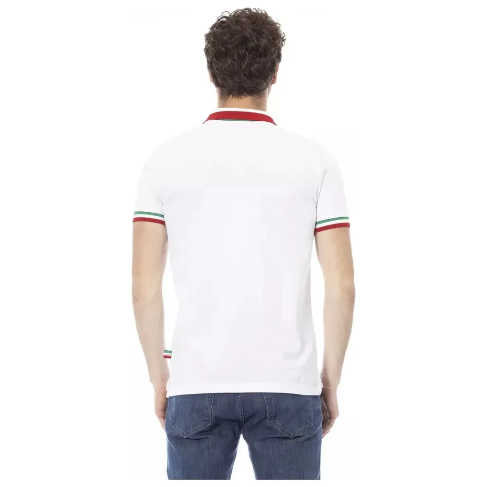 Chic Tricolor Collar Polo Shirt