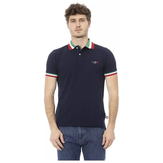 Tricolor Collar Cotton Polo