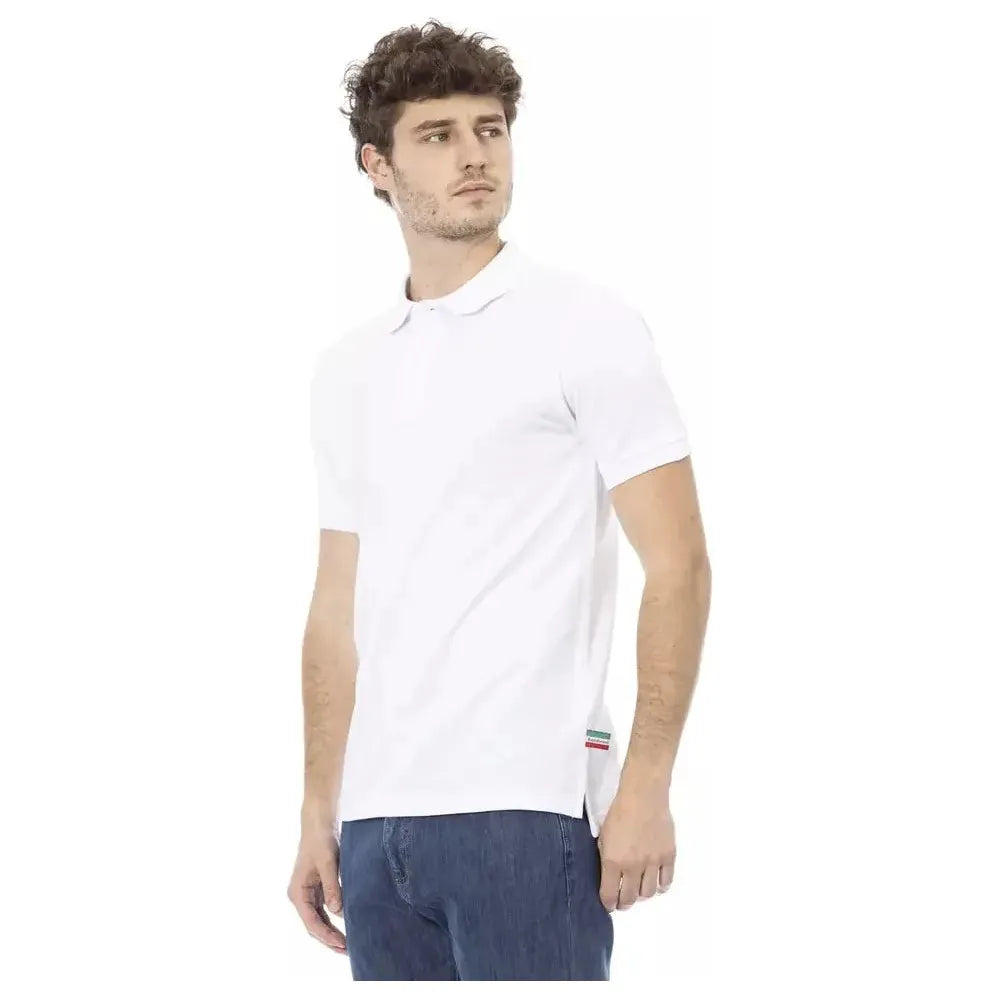 Baldinini Trend White Cotton Men Polo Shirt