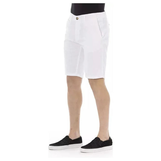 Baldinini Trend Elegant White Bermuda Shorts for Men Baldinini Trend