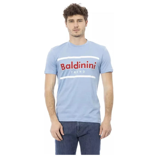 Elegant Light Blue Cotton Tee