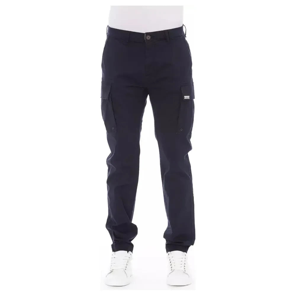 Baldinini Trend Chic Blue Cargo Trousers for Men Baldinini Trend