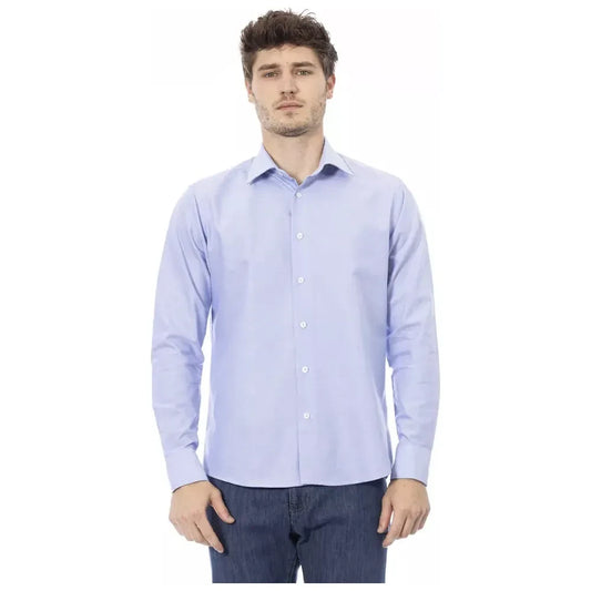 Elegant Light Blue Italian Shirt